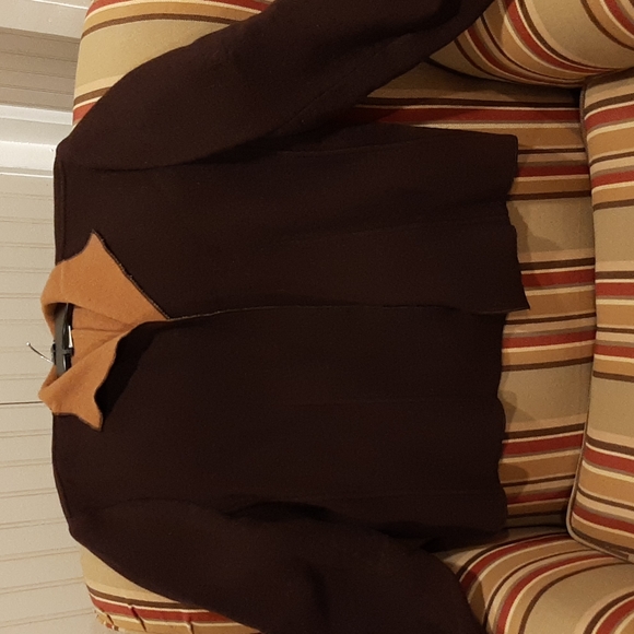 NWOT Vintage Women\'s Harve Benard Wool Blend Chocolate Brown Jacket Size 16